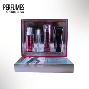 ESTUCHE PARIS HILTON 4 PZAS DAMA AGUA DE PERFUME 100 ML/ LOCION CORPORAL 90 ML/GEL DE DUCHA 90 ML/AGUA DE PERFUME 10 ML